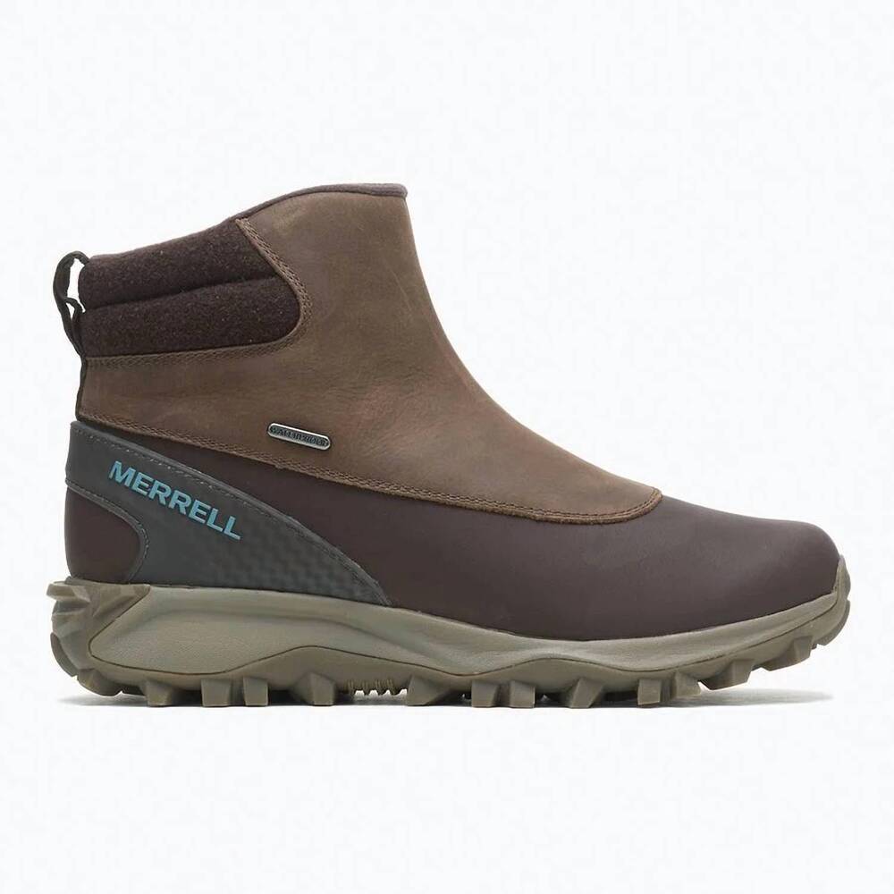 NEW MERRELL women's thermo kiruna mid zip waterproof shoe in clay